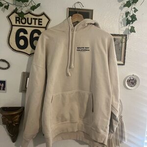 off the lip south bay cream hoodie